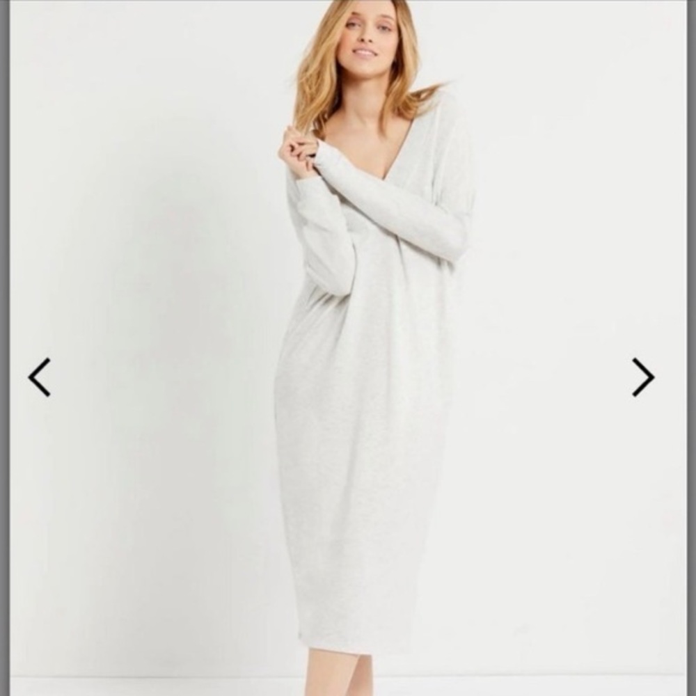 Hatch maternity visitor midi dress nursing gray one size